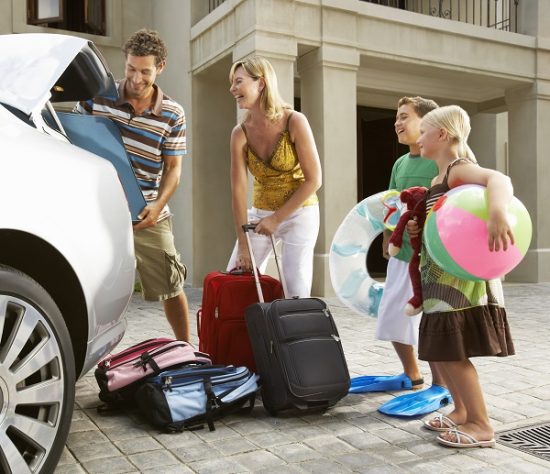 Family Packing Car for Summer Vacation