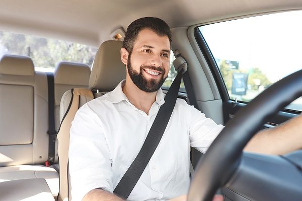 Man,On,Driver’s,Seat,Of,Car